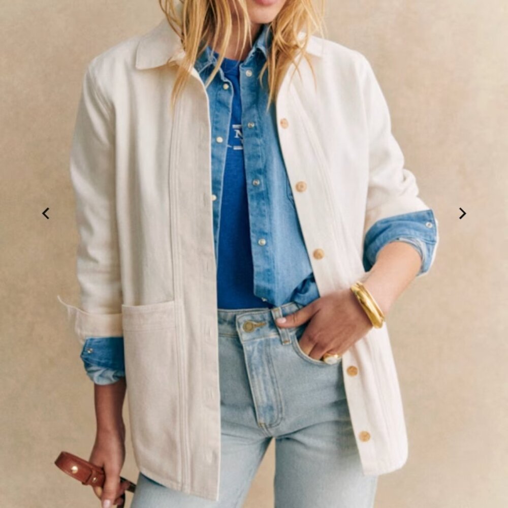 Sezane Wills Jacket in Ecru